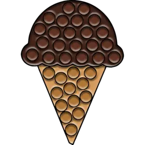 Chocolade ijs gekleurde afbeelding