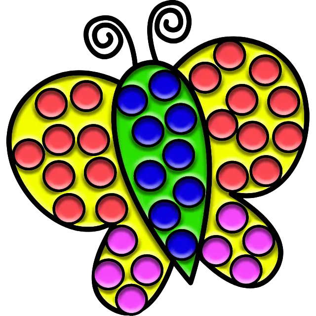 Fairy Butterfly Popit gekleurde afbeelding