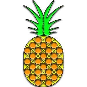 Pop it Ananas gekleurde afbeelding