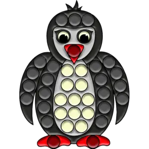 Polar Pinguin Popit gekleurde afbeelding