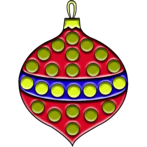 Kerstboom decoratie gekleurde afbeelding