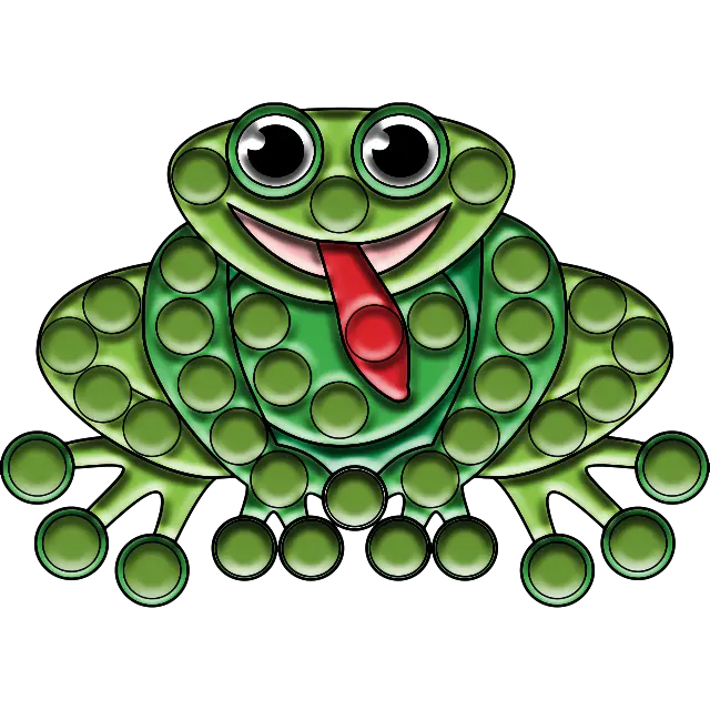 Gratis Pop-it Frog gekleurde afbeelding