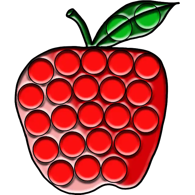 Rode Apple Popit gekleurde afbeelding