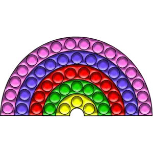 Pop-it Regenboog gekleurde afbeelding