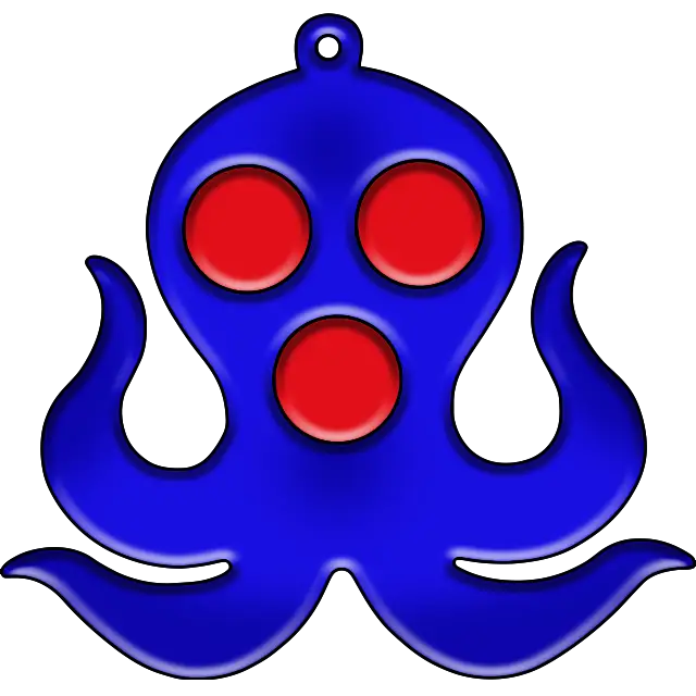Eenvoudige Dimple Octopus gekleurde afbeelding