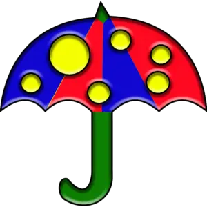 Eenvoudige Dimple Paraplu gekleurde afbeelding