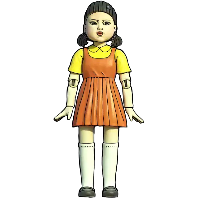 Inktvis Game Doll gekleurde afbeelding