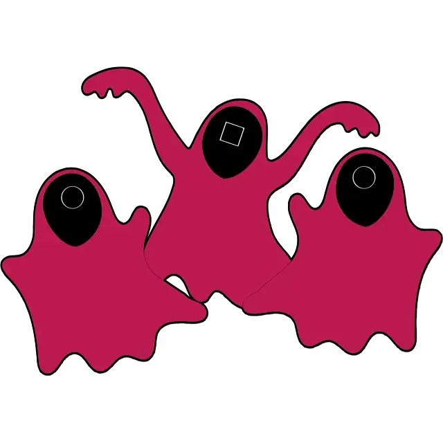 Squid Game Ghosts Werknemers gekleurde afbeelding
