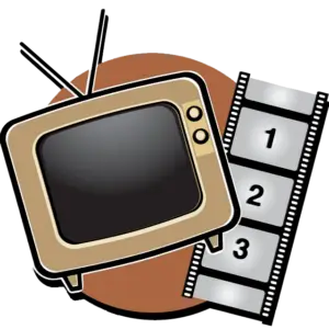 TV Film Kleurplaat gekleurde afbeelding