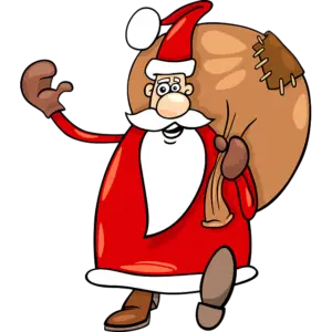 Cartoon Kerstman gekleurde afbeelding