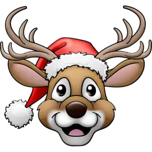 Kerst leuk Rudolph gekleurde afbeelding