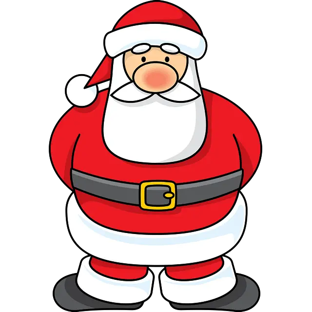 Santa Claus Kostuum gekleurde afbeelding