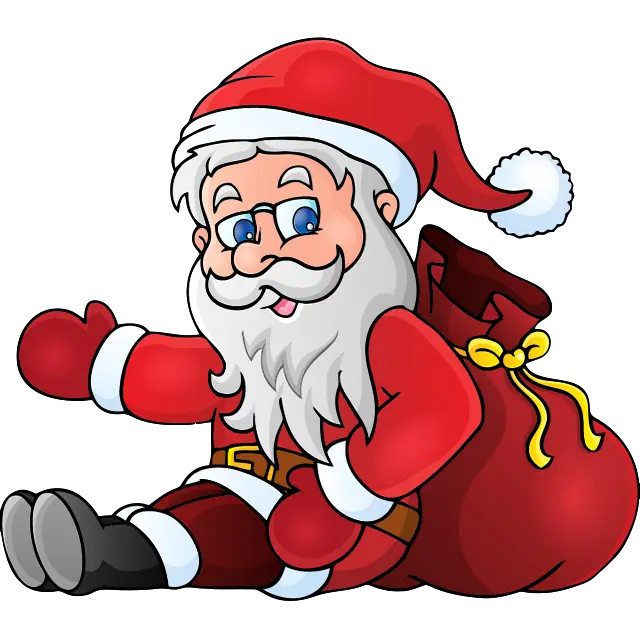 Leuke Cartoon Santa Claus gekleurde afbeelding