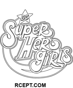 DC Super Hero Meisjes Logo kleurplaat