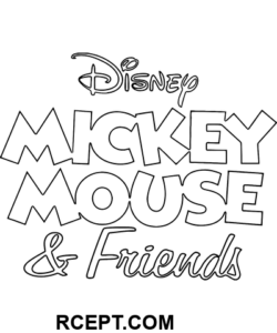 Het Embleem van Mickey en van Vrienden kleurplaat