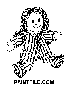 Lappenpop kleurplaat