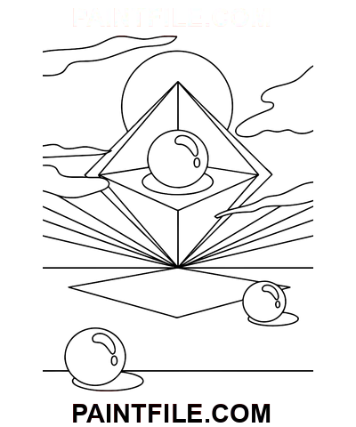 Psychedelische handtekening kleurplaat