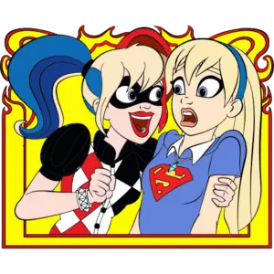 Harley Quinn Supergirl obraz kolorowy