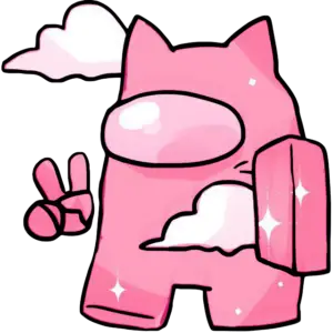 Fajny różowy kot obraz kolorowy