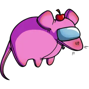Wiśniowy kapelusz Szczur obraz kolorowy