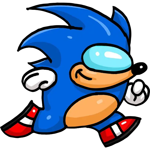 Wśród nas Sonic Running obraz kolorowy