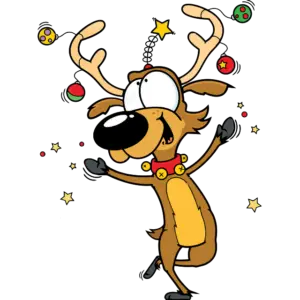 Boże Narodzenie Rudolph Dancing obraz kolorowy