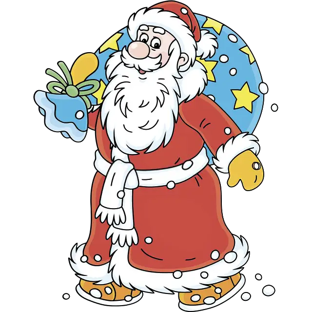 Wesołych Świąt 2022 Święty Mikołaj obraz kolorowy