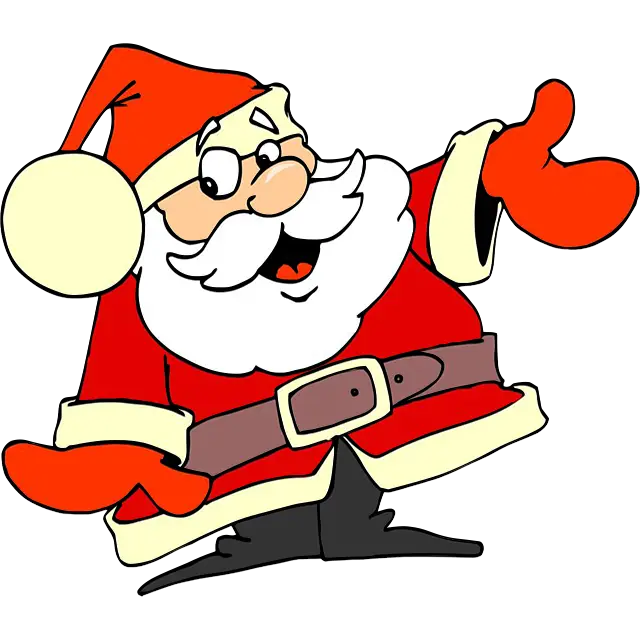 Kreskówka Świętego Mikołaja obraz kolorowy