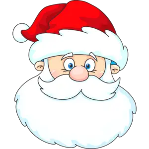Głowa kreskówki Świętego Mikołaja obraz kolorowy