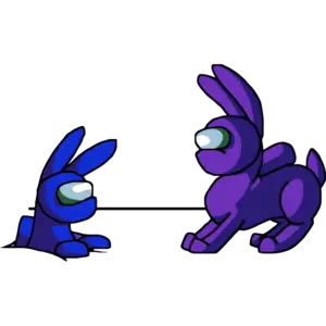 Två kaninbedragare färgbild