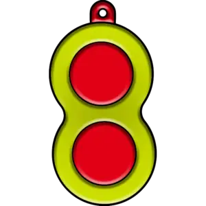 Enkel Dimple 2-knappar färgbild