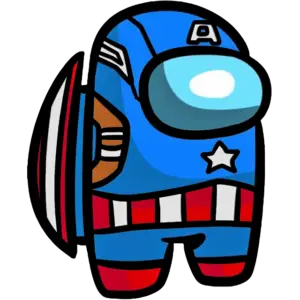 Bland oss Captain America Hero färgbild