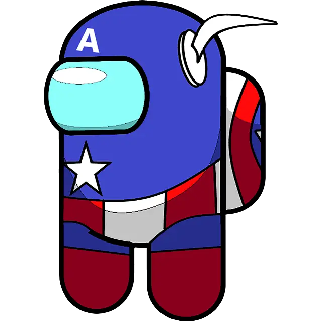 Captain America bland oss färgbild