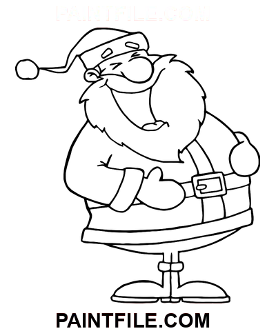 Jultomten skrattar målarbok