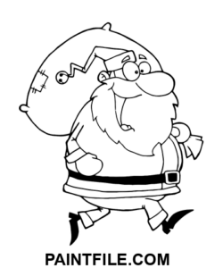 Jultomten, tecknad film, jul målarbok