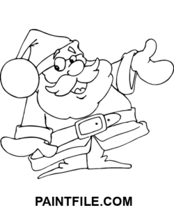 Jultomten tecknad film målarbok