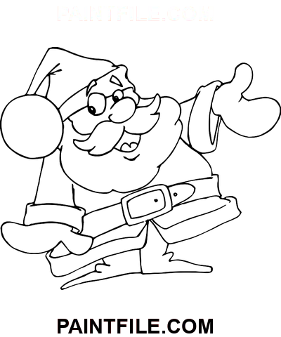 Jultomten tecknad film målarbok