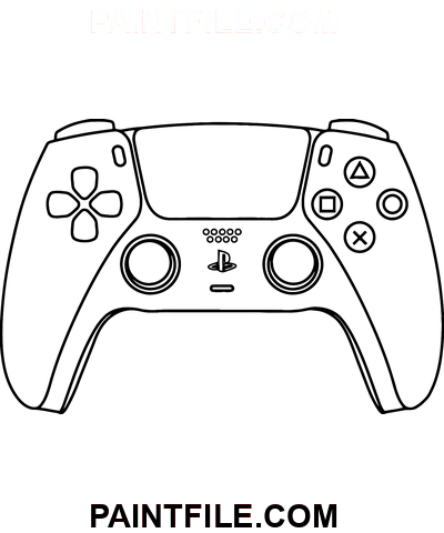 PS5-kontroller målarbok