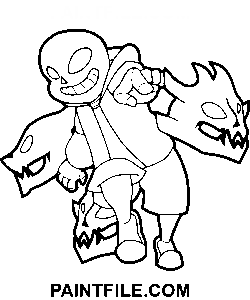 Sans Undertale Ritning målarbok