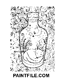 liv, inuti, burk Clip Art Teckning målarbok