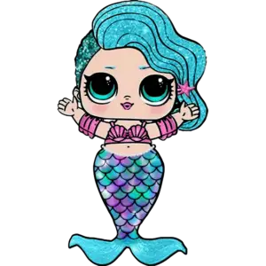 LOL panenka mořská víla barevný obrázek