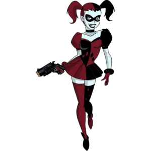 Harley Quinn Gun barevný obrázek