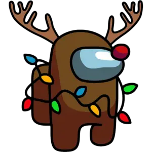 Vánoční Rudolf barevný obrázek