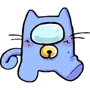 Modrá kočka Podvodník barevný obrázek