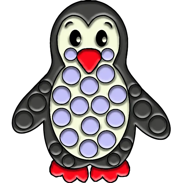 Šťastný Pinguin barevný obrázek