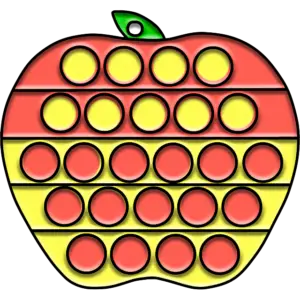 Apple Pop It barevný obrázek