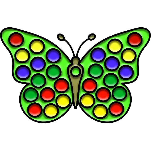 Pop It Butterfly barevný obrázek
