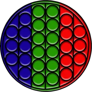 Kruh Pop-it barevný obrázek