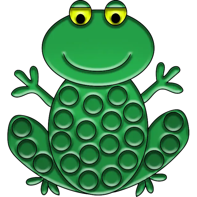 Pop-it Šťastná žába barevný obrázek