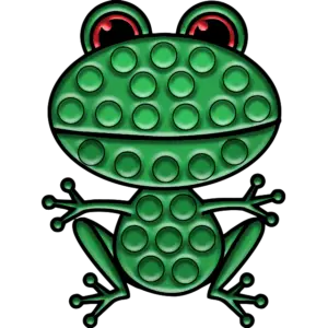 Pop-it tajemná žába barevný obrázek